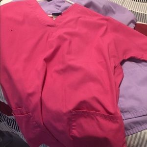 Scrub tops name brand barely worn